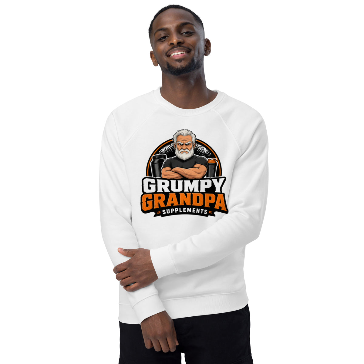 Supplements Unisex Organic Raglan Sweatshirt